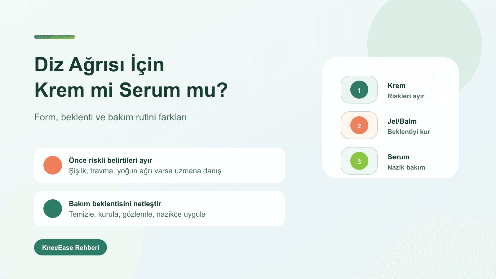 Diz ağrısı için krem mi serum mu rehberi öne çıkan görseli