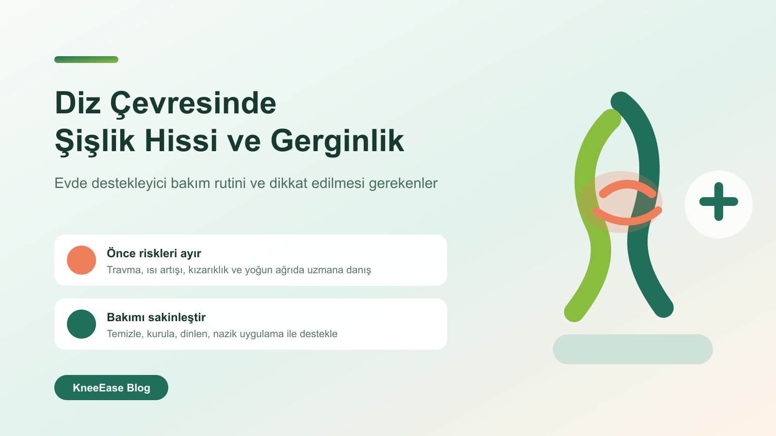 Diz çevresinde şişlik hissi ve gerginlik için bakım rutini